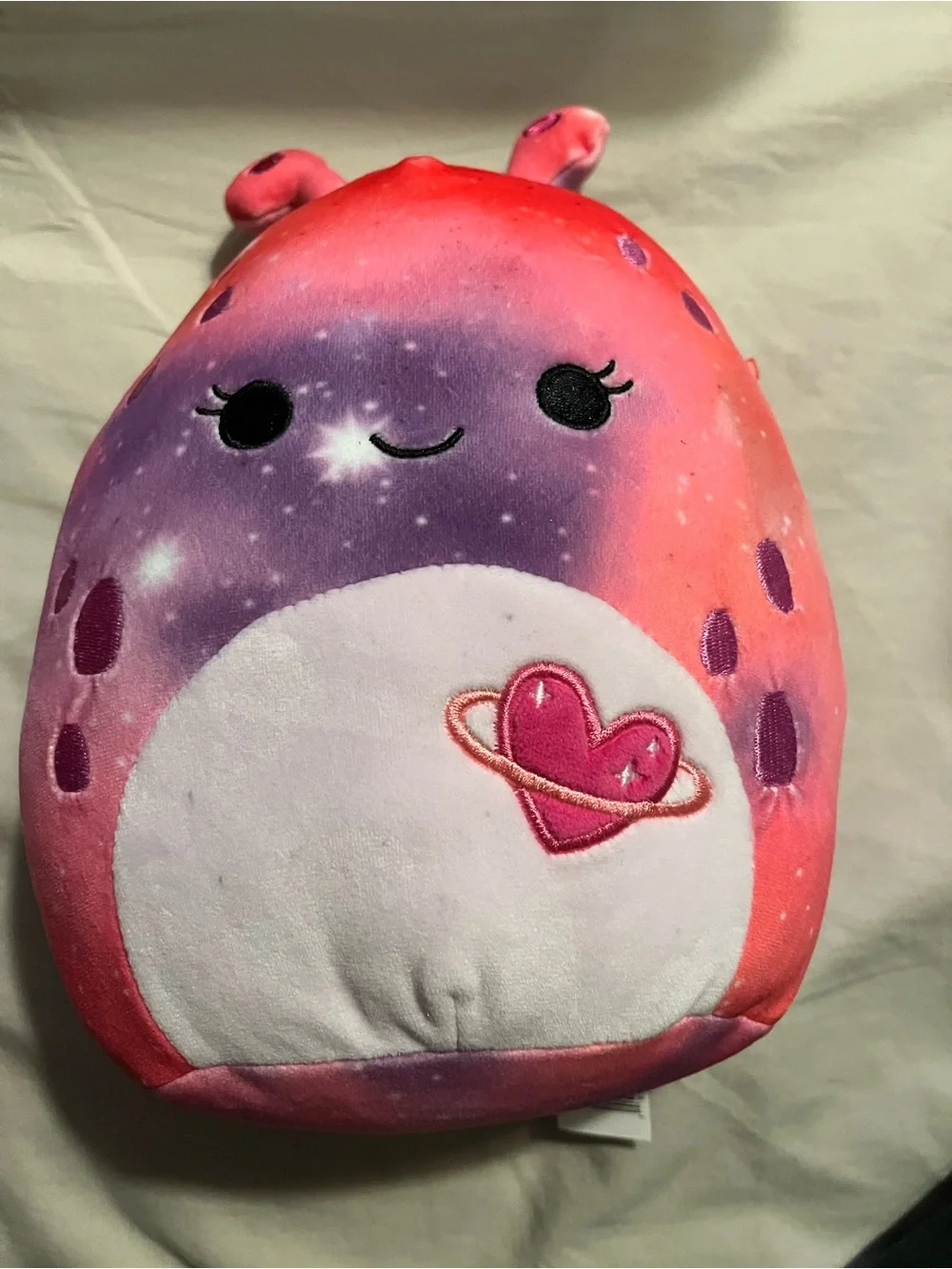 Squishmallows Pink Purple Galaxy Heart Plush Pillow